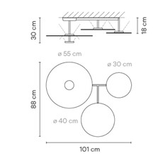 Flat 5924 ichiro iwasaki plafonnier ceiling light  vibia 592410 1a  design signed nedgis 175741 thumb