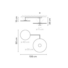 Flat 5910 ichiro iwasaki plafonnier ceiling light  vibia 5910731a  design signed nedgis 140470 thumb