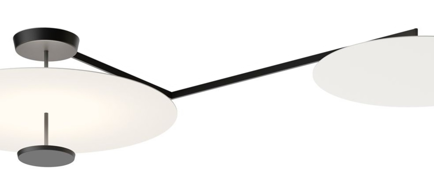 Plafonnier flat 5924 blanc led dim 2700k 10440 lm l186cm h41cm vibia normal