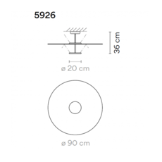 Flat 5926 ichiro iwasaki plafonnier ceiling light  vibia 592610 1a  design signed nedgis 158571 thumb