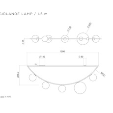 Girlande 5 globes gwendolyn et guillane kerschbaumer plafonnier ceilling light  atelier areti girlande ceiling5globes brass  design signed 44102 thumb