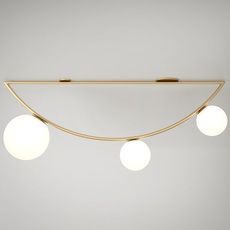 Girlande single gwendolyn et guillane kerschbaumer plafonnier ceilling light  atelier areti girlande ceilingsingle brass  design signed 44105 thumb