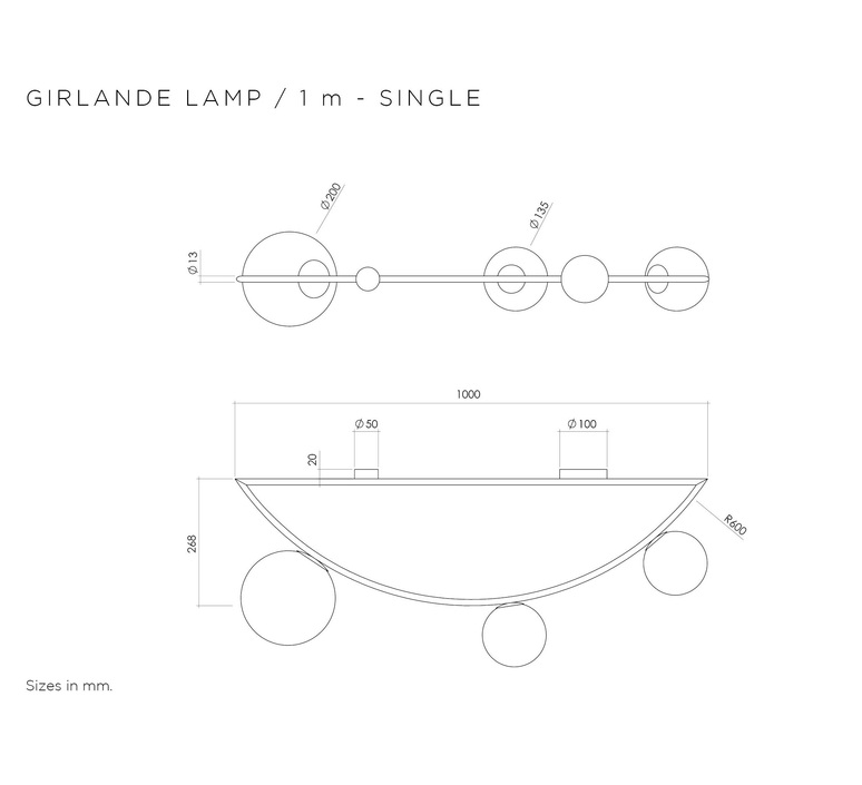 Girlande single gwendolyn et guillane kerschbaumer plafonnier ceilling light  atelier areti girlande ceilingsingle brass  design signed 44106 product