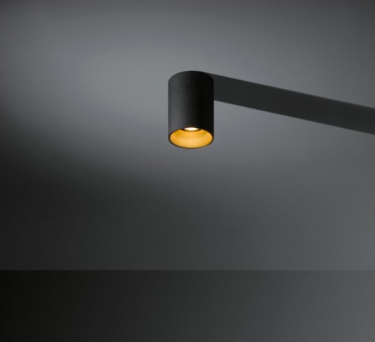 Ceilling Light Lotis Tubed Surface Black Gold H13cm Modular