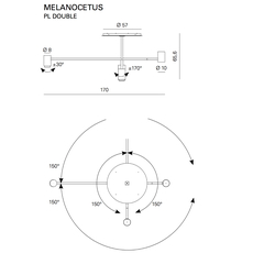 Melanocetus double tristan auer plafonnier ceilling light  contardi acam 002601   design signed nedgis 87978 thumb