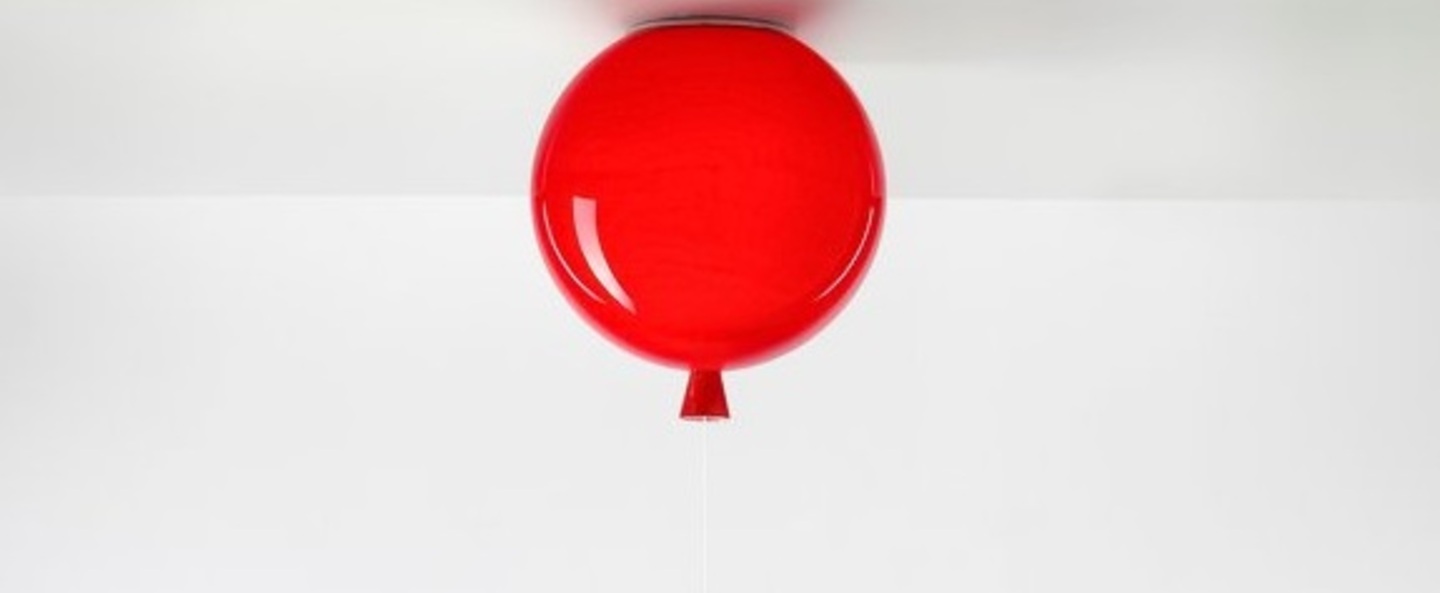 banner-image Plafonnier memory rouge brillant h42 35cm o40cm brokis normal
