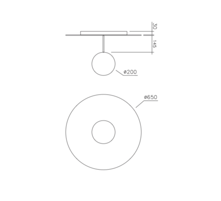 Plate and sphere 2 gwendolyn et guillane kerschbaumer plafonnier ceilling light  areti plate and sphere wall ceiling 2  design signed nedgis 64053 product