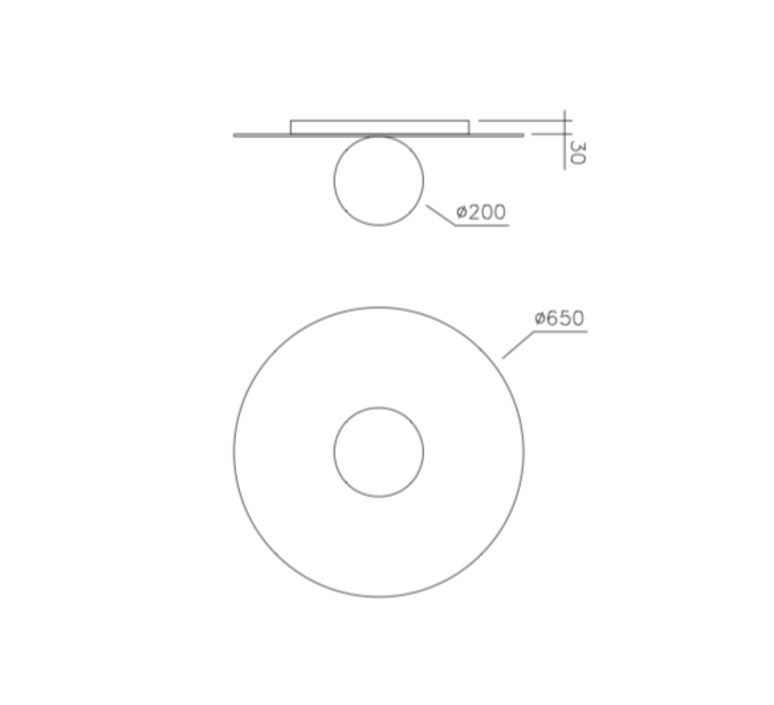 Plate and sphere gwendolyn et guillane kerschbaumer plafonnier ceilling light  areti plate and sphere wall ceiling  design signed nedgis 64254 product