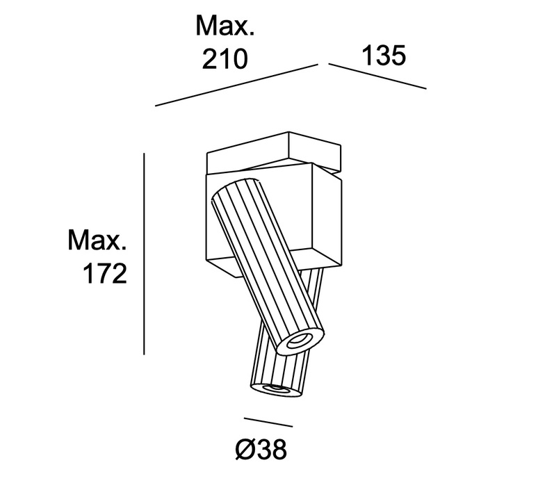 Prolix double studio nahtrang plafonnier ceiling light  leds c4 15 8514 05 05  design signed nedgis 145364 product