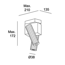 Prolix double studio nahtrang plafonnier ceiling light  leds c4 15 8514 05 05  design signed nedgis 145364 thumb