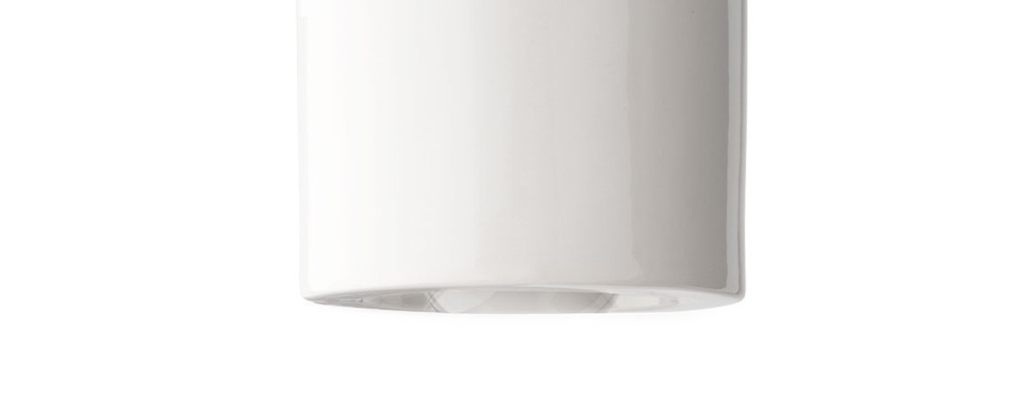 Plafonnier pure porcelaine blanc o12cm h14 5cm zangra normal