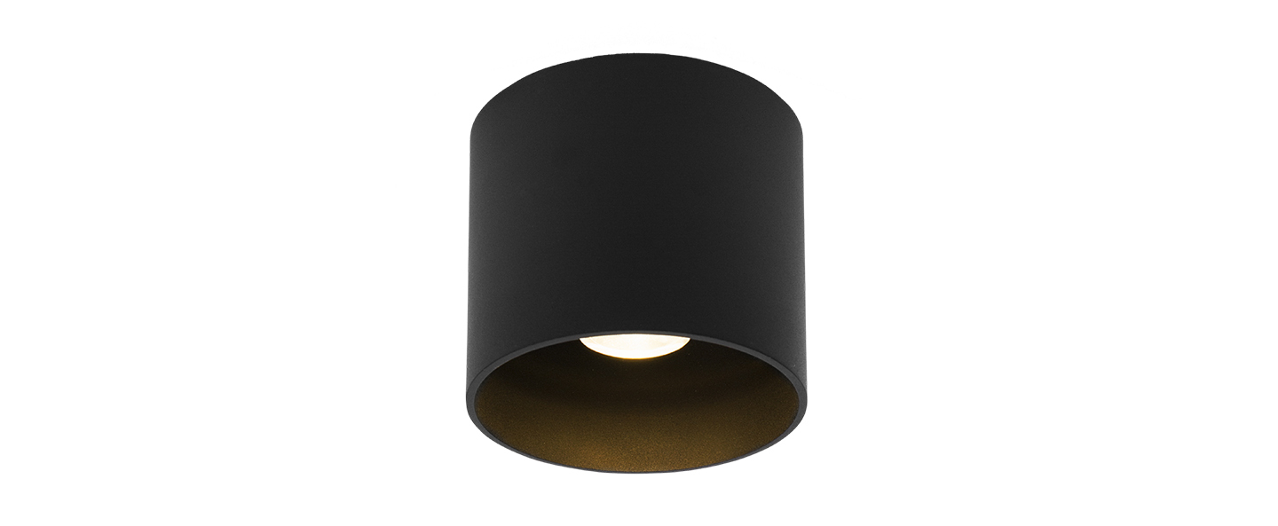 banner-image Plafonnier ray 1 0 noir ip65 led 3000k 610lm o11 4cm h10cm wever ducre normal