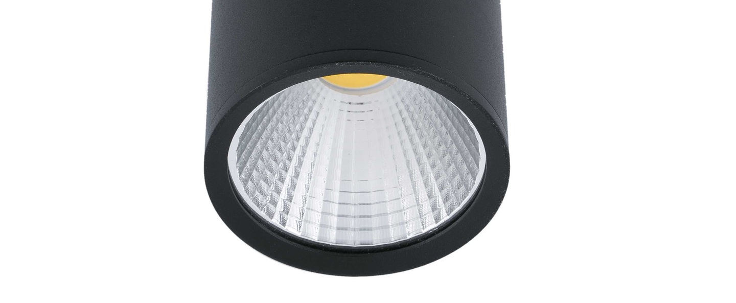 Plafonnier rel led noir 15w 2700k 1340lm o7 5cm h16 5cm 60 faro normal