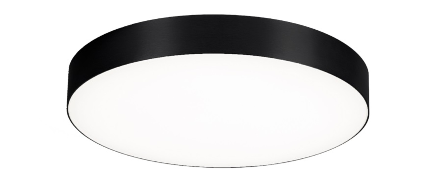 Plafonnier roby ip44 noir et blanc ip44 led 3000k 1890 lm o35 5cm h6cm wever ducre normal