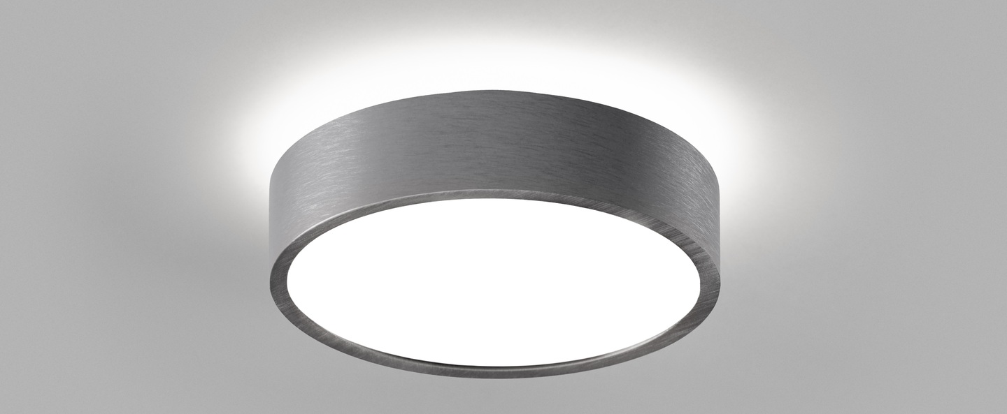 banner-image Plafonnier shadow 1 titanium ip54 led 3000k 1100lm o15cm h5cm light point normal