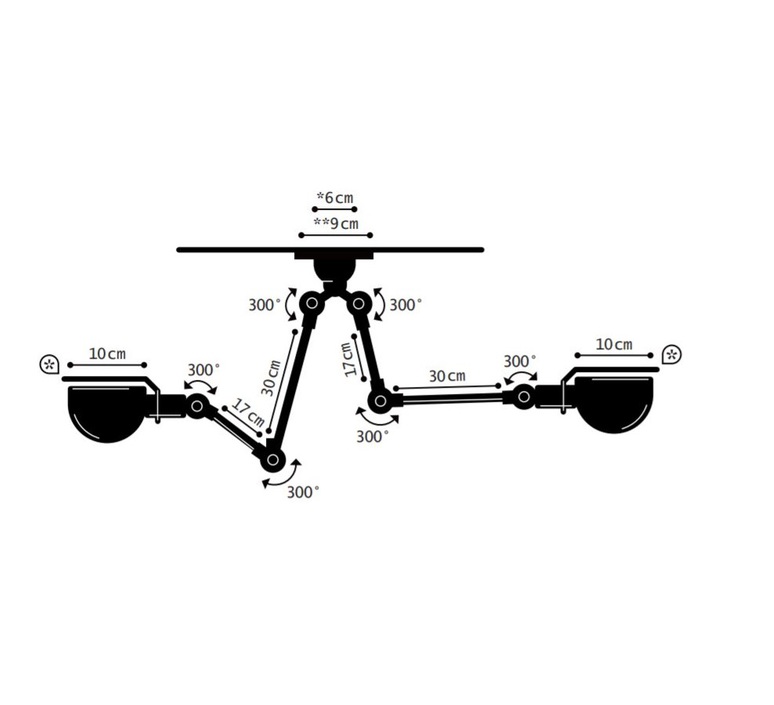 Signal si3773  plafonnier ceilling light  jielde si3773 ral5020 brillant  design signed 57494 product