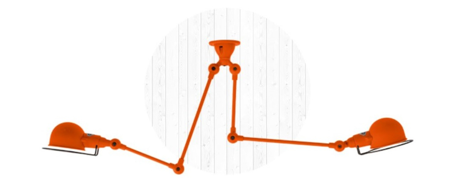 Plafonnier signal si3773 orange brillant o47cm h47cm jielde normal