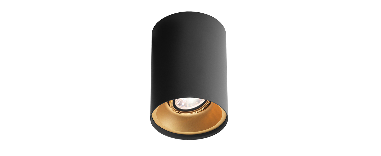 banner-image Plafonnier solid 1 0 noir et or variable dali led 3000k 770lm o10cm h13cm wever ducre normal