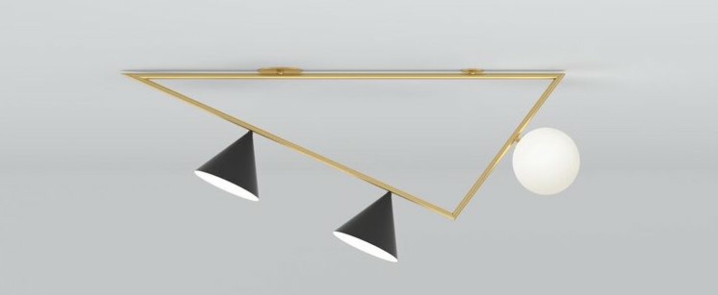 banner-image Plafonnier triangle 2 laiton brosse l101 2cm h44 6cm atelier areti normal
