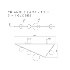 Triangle 3 1 1 5m  gwendolyn et guillane kerschbaumer plafonnier ceilling light  atelier areti triangle 150 03 1 brass  design signed 44054 thumb