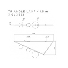 Triangle 3 1 5m  gwendolyn et guillane kerschbaumer plafonnier ceilling light  atelier areti triangle 150 03 brass  design signed 44047 thumb