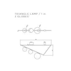 Triangle 3 1m  gwendolyn et guillane kerschbaumer plafonnier ceilling light  atelier areti triangle 100 03 brass  design signed 44050 thumb