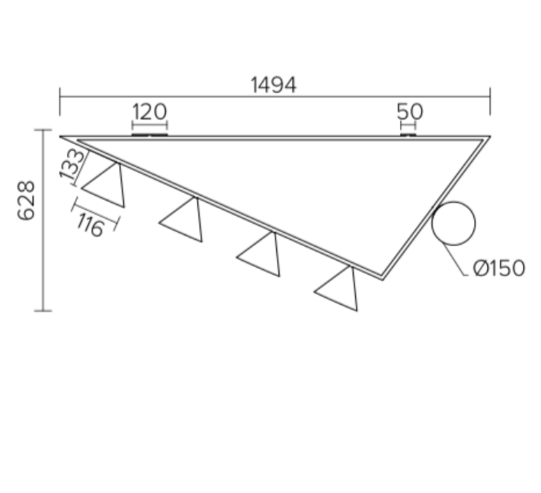 Triangle girlande gwendolyn et guillane kerschbaumer plafonnier ceilling light  atelier areti 385ol c03 br01   design signed nedgis 73521 product