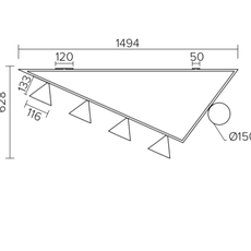 Triangle girlande gwendolyn et guillane kerschbaumer plafonnier ceilling light  atelier areti 385ol c03 br01   design signed nedgis 73521 thumb