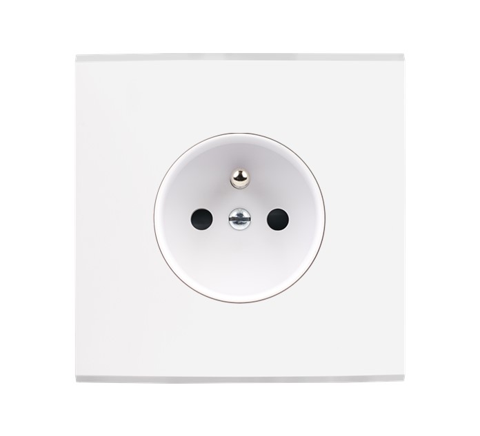 Interrupteur Et Prise Double 2P Modèle Chambord Legrand - Habillage Railux Gris, Pour Terrasse, Occasion