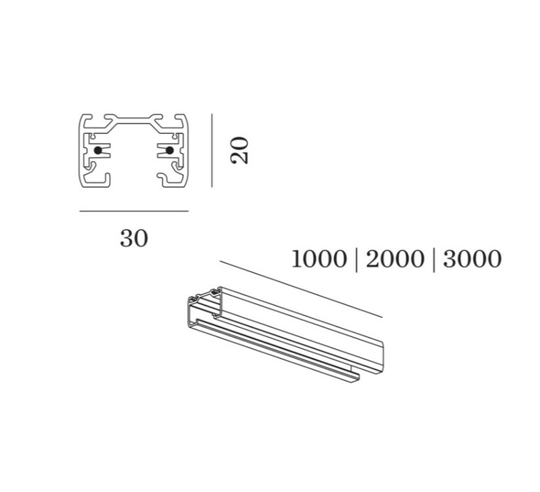 Track profile 1m studio wever ducre rail track  wever et ducre 90014001  design signed nedgis 153859 product