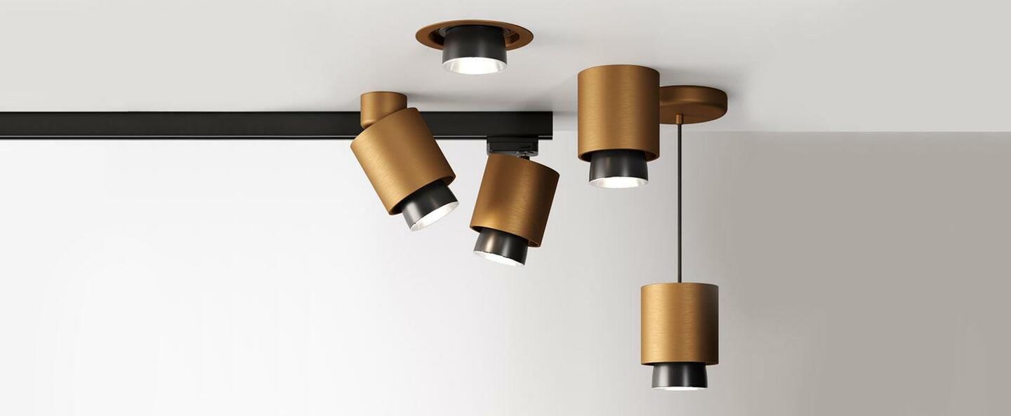 banner-image Spot claque bronze ip40 led dimmable 3000k 1700lm o10cm h19cm fabbian normal