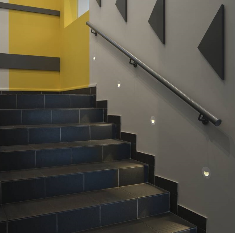 Lot De 4 Lampes Escalier LED 1.5W Carrées Encastrables - Blanc Chaud 3000K Aluminium Gris IP20