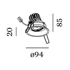 Deep adjust 1 0 led studio wever ducre spot encastrable recessed light  wever et ducre 112361b 3  design signed 35382 thumb