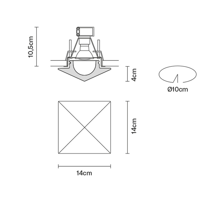 Faretti d27 cheope pamio design spot encastrable recessed light  fabbian d27f37 01  design signed 40055 product