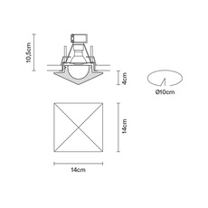 Faretti d27 cheope pamio design spot encastrable recessed light  fabbian d27f37 01  design signed 40055 thumb