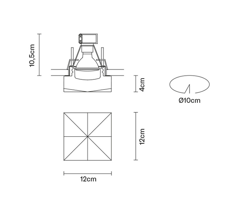 Faretti d27 cindy pamio design spot encastrable recessed light  fabbian d27f49 01  design signed 40059 product