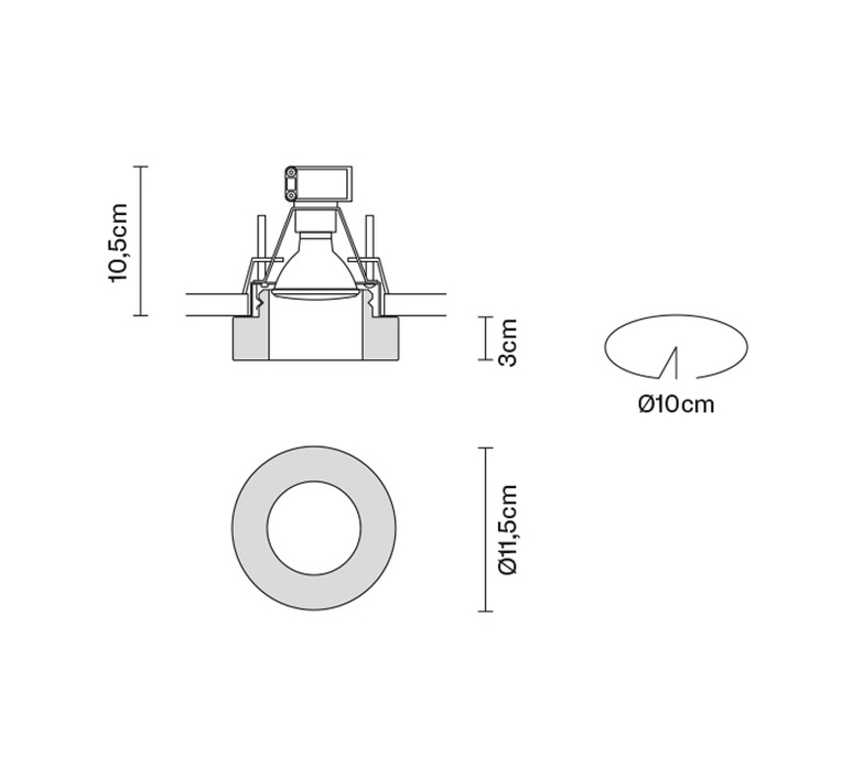 Faretti d27 lei pamio design spot encastrable recessed light  fabbian d27f44 35  design signed 40075 product