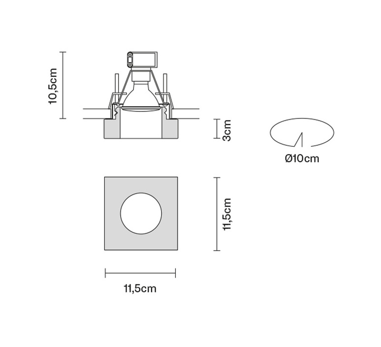 Faretti d27 lui pamio design spot encastrable recessed light  fabbian d27f40 35  design signed 40081 product