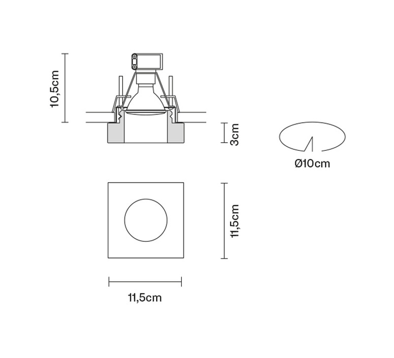 Faretti d27 lui pamio design spot encastrable recessed light  fabbian d27f39 00  design signed 40078 product