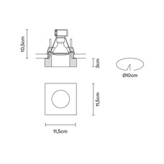 Faretti d27 lui pamio design spot encastrable recessed light  fabbian d27f39 00  design signed 40078 thumb