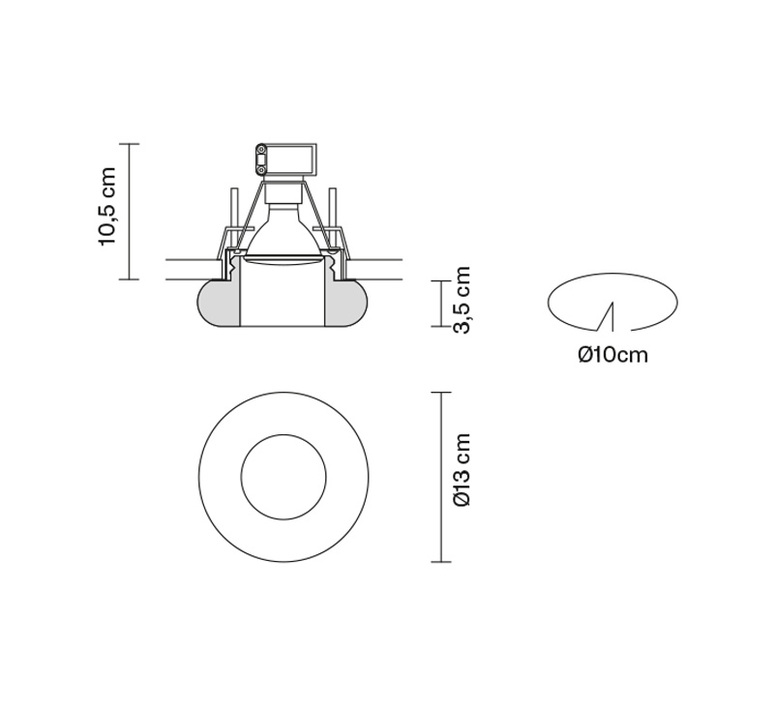 Faretti d27 tondo pamio design spot encastrable recessed light  fabbian d27f64 01  design signed 40093 product