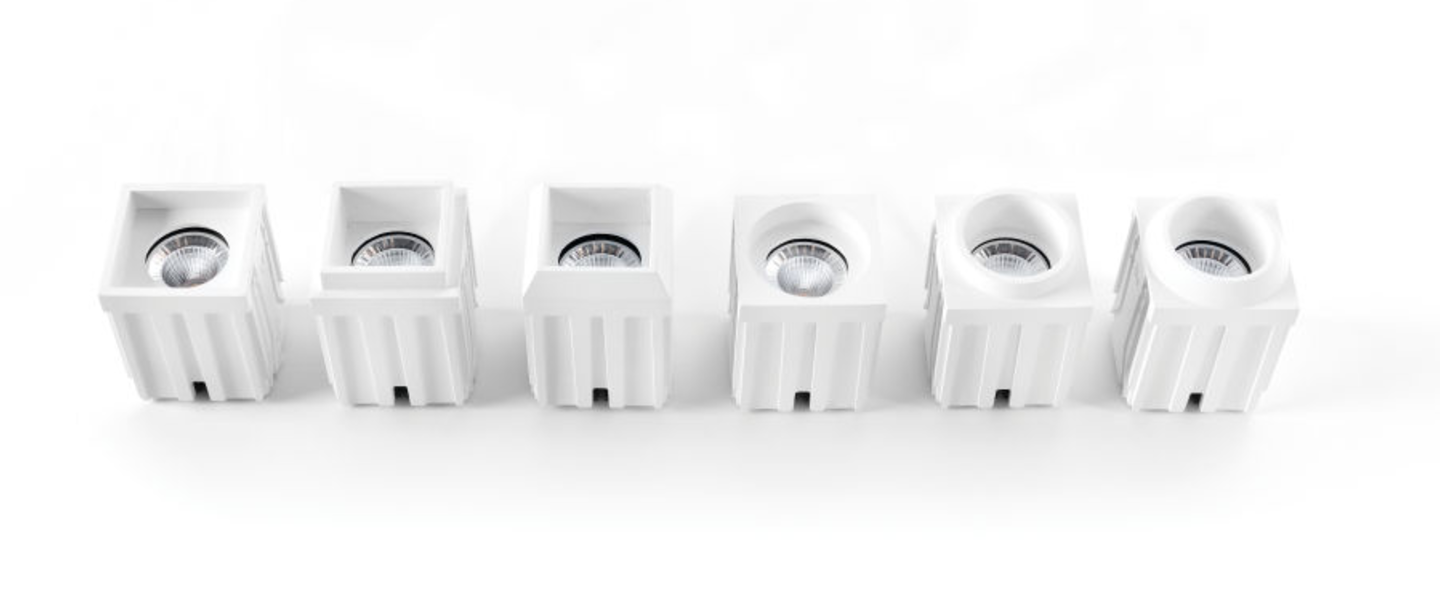 banner-image Spot encastrable led 4x qbini round in blanc cadre noir h5 5cm l4 4cm 2700k 40 modular normal