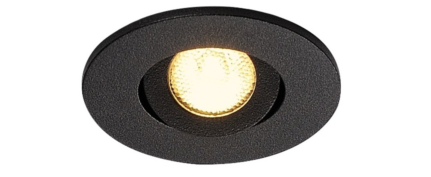 Spot encastrable new tria 45 simple rond cs noir ip44 led 3000k 143lm l5 2cm h3 6cm slv normal