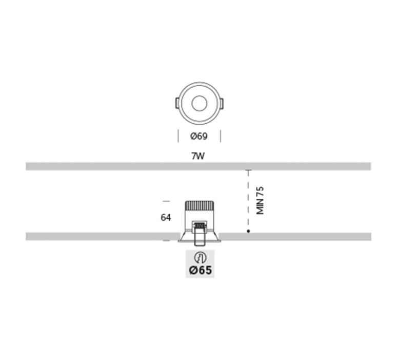 Optik 1 optik 1 spot encastrable recessed light  onok optia07n34bws  design signed nedgis 140891 product