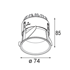 Thimble recessed 74 1x studio modular spot encastrable recessed light  modular 11620182  design signed nedgis 166542 thumb