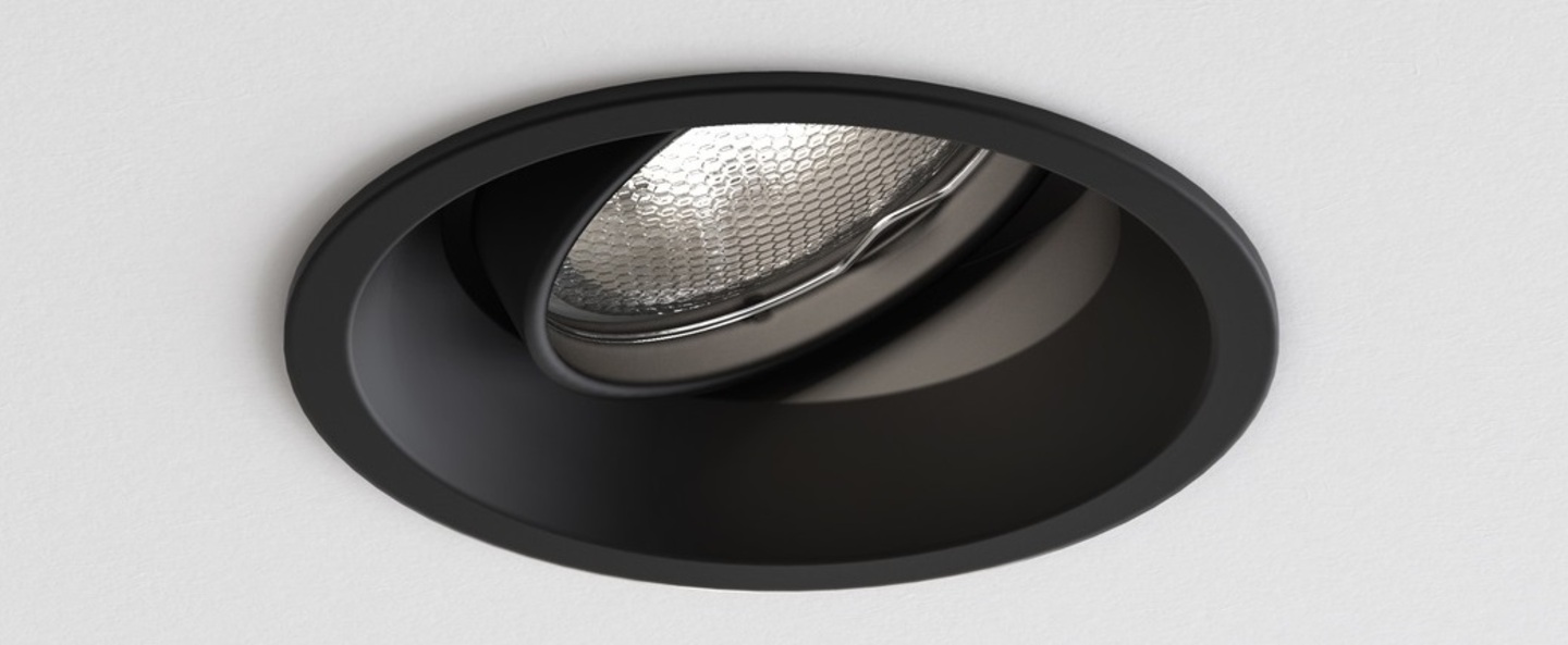 Spot minima round adjustable noir mat l15cm h11cm astro lighting normal