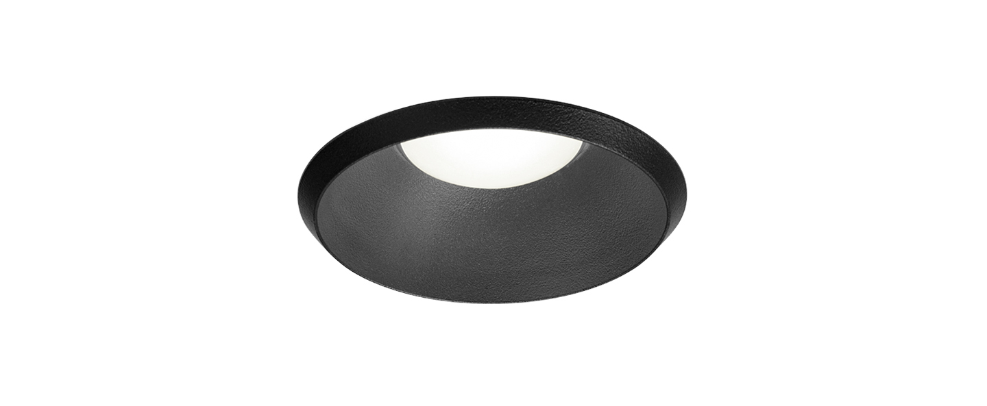 Spot taio round ip65 1 0 led noir ip65 led 3000k 335 455lm o7 7cm h5 5cm wever ducre normal