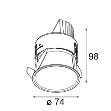 Thimble recessed adjustable 74 1x studio modular spot spot light  modular 11621009  design signed nedgis 157746 thumb