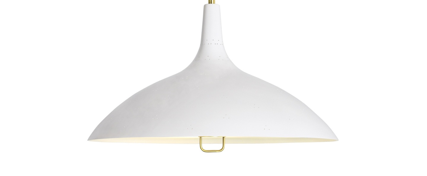 Suspension 1966 blanc laiton o46cm h26cm gubi normal