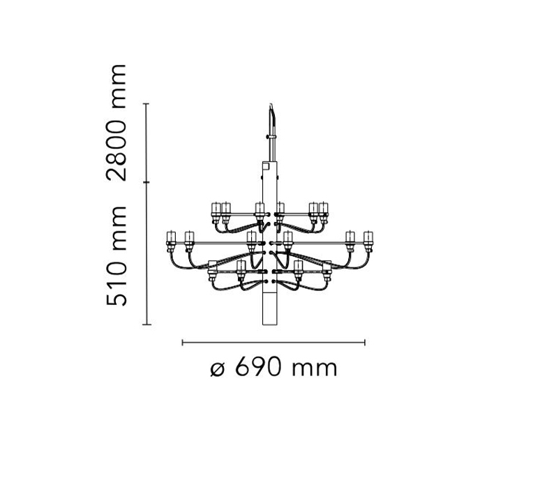 2097 18 gino sarfatti suspension pendant light  flos a1352057  design signed nedgis 107694 product